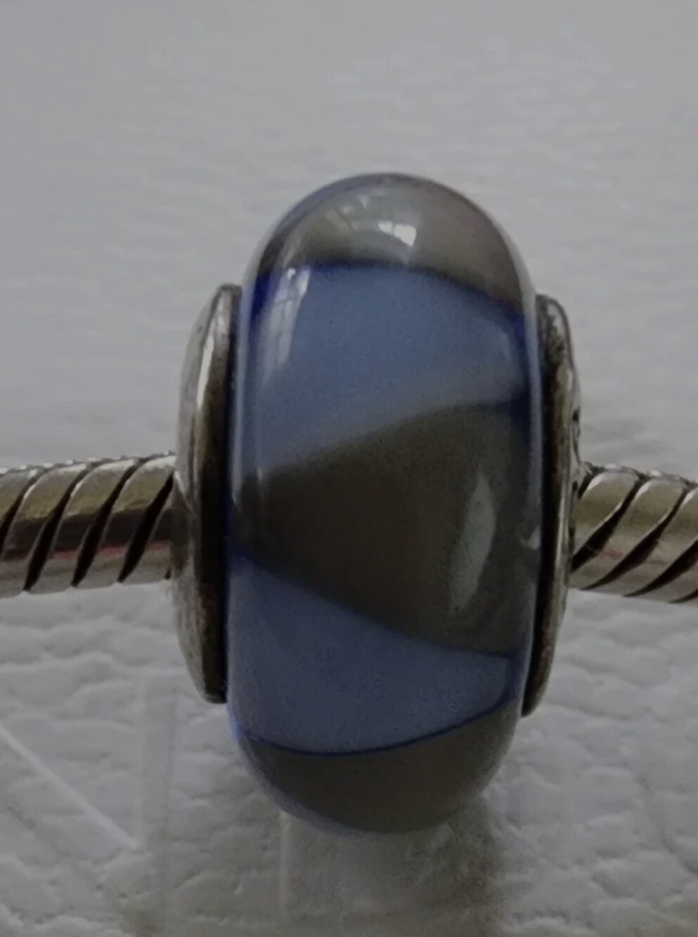 Authentic Retired Pandora Captivating Blue Murano Glass Bead